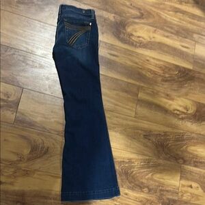 7 For All Mankind Blue Flare Wide Leg Jeans